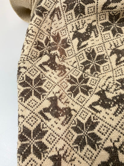 【現状渡し品】【メンズ】 LORD JEFF ロードジェフ 60-70's KNIT CARDIGAN VINTAGE 60-70年代 ニットカーディガン トップス ヴィンテージ 146-250925-kk-16-min サイズ：L カラー：ベージュ 万代Net店