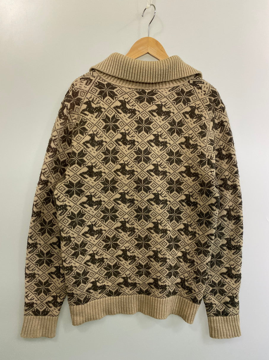 【現状渡し品】【メンズ】 LORD JEFF ロードジェフ 60-70's KNIT CARDIGAN VINTAGE 60-70年代 ニットカーディガン トップス ヴィンテージ 146-250925-kk-16-min サイズ：L カラー：ベージュ 万代Net店