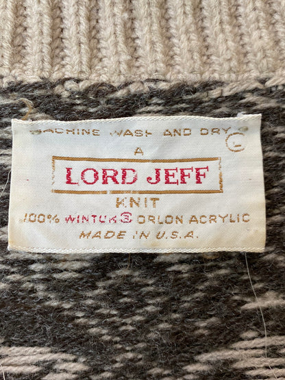 【現状渡し品】【メンズ】 LORD JEFF ロードジェフ 60-70's KNIT CARDIGAN VINTAGE 60-70年代 ニットカーディガン トップス ヴィンテージ 146-250925-kk-16-min サイズ：L カラー：ベージュ 万代Net店