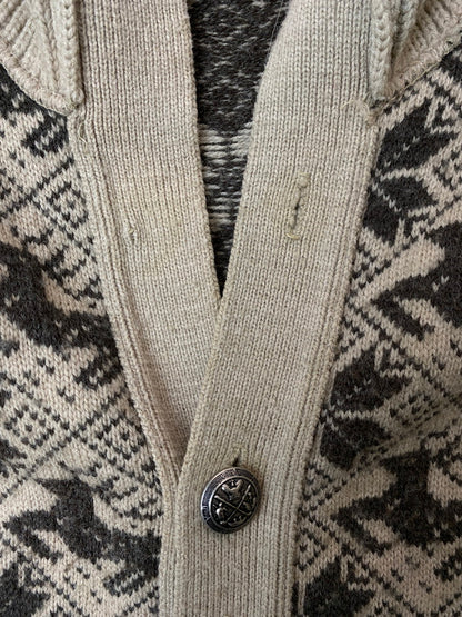 【現状渡し品】【メンズ】 LORD JEFF ロードジェフ 60-70's KNIT CARDIGAN VINTAGE 60-70年代 ニットカーディガン トップス ヴィンテージ 146-250925-kk-16-min サイズ：L カラー：ベージュ 万代Net店