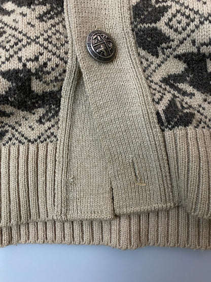 【現状渡し品】【メンズ】 LORD JEFF ロードジェフ 60-70's KNIT CARDIGAN VINTAGE 60-70年代 ニットカーディガン トップス ヴィンテージ 146-250925-kk-16-min サイズ：L カラー：ベージュ 万代Net店