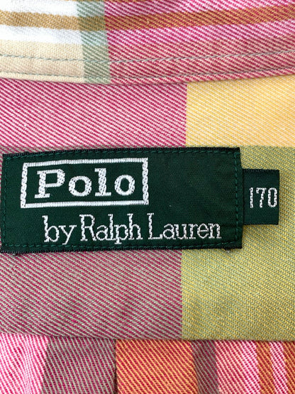 【中古品】【メンズ】 Polo by Ralph Lauren ポロバイラルフローレン 80S CHECK COTTON SHIRT 80年代 チェック コットン シャツ メンズ トップス 半袖 146-260403-em-05-min サイズ：170 カラー：マルチカラー 万代Net店