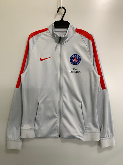 【中古品】【メンズ】 NIKE ナイキ DRI-FIT PARIS SAINT-GERMAIN TRACK JACKETパリ サンジェルマン トラック ジャケット スポーツ 上着 148-260812-hu-21-min サイズ：XL カラー：グレー/レッド 万代Net店
