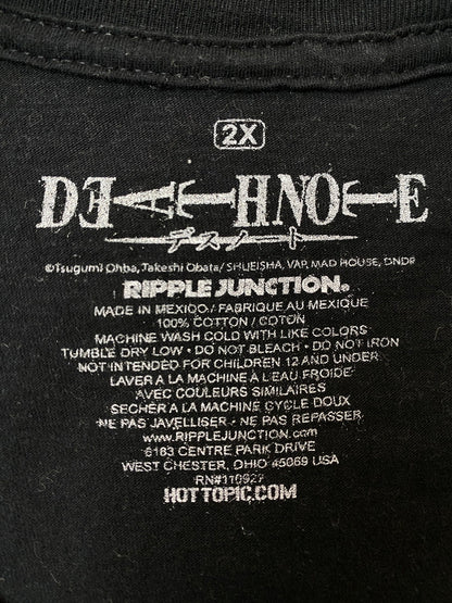 【中古品】【メンズ】 DEATH NOTE デスノート ニア PRINT TEE ショートスリーブ 146-250921-AS-7-min サイズ：2X カラー：ブラック 万代Net店