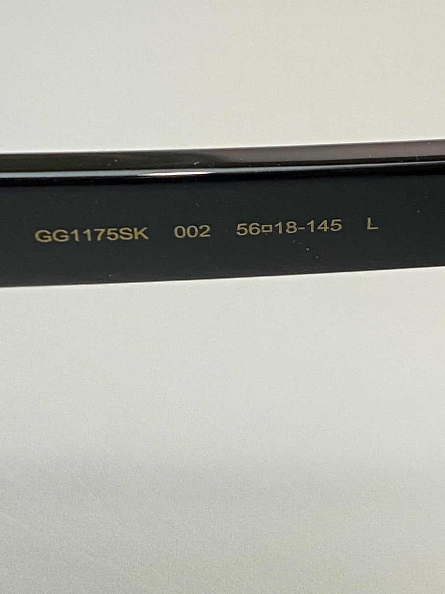 【中古品】【メンズ】 GUCCI グッチ GG1175SK ASIAN FIT 001 SUNGLASSES サングラス アイウェア 183-250921-AS-9-min サイズ：56□18-145 カラー：ブラック 万代Net店