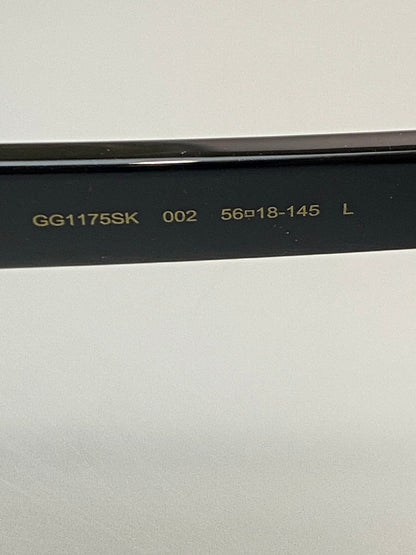 【中古品】【メンズ】 GUCCI グッチ GG1175SK ASIAN FIT 001 SUNGLASSES サングラス アイウェア 183-250921-AS-9-min サイズ：56□18-145 カラー：ブラック 万代Net店