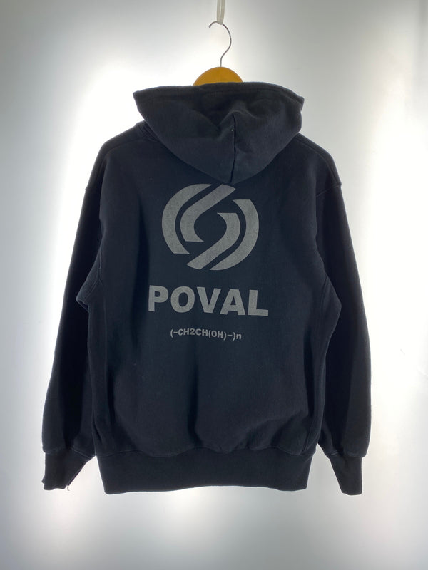 【中古品】【メンズ】 CABARET POVAL キャバレー ポヴァール PRINT HOODIE プルオーバーパーカー 142-260711-AS-46-min サイズ：L カラー：ブラック 万代Net店