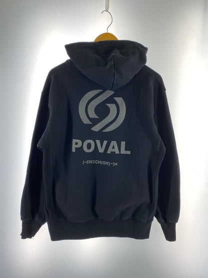 【中古品】【メンズ】 CABARET POVAL キャバレー ポヴァール PRINT HOODIE プルオーバーパーカー 142-260711-AS-46-min サイズ：L カラー：ブラック 万代Net店