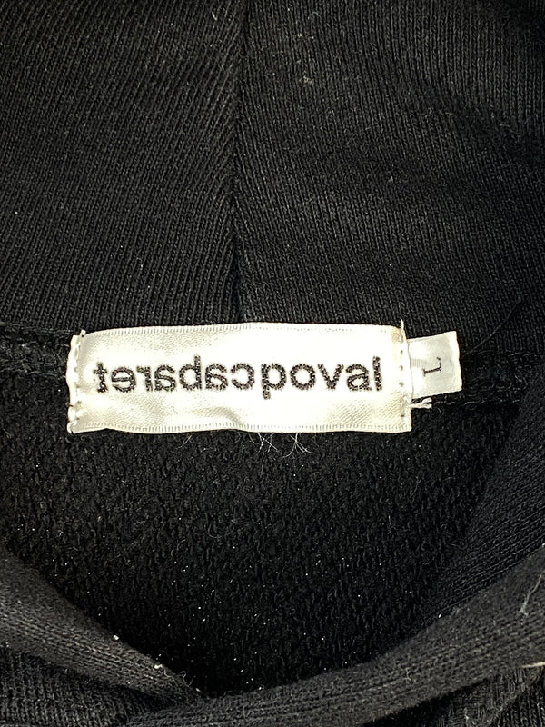 【中古品】【メンズ】 CABARET POVAL キャバレー ポヴァール PRINT HOODIE プルオーバーパーカー 142-260711-AS-46-min サイズ：L カラー：ブラック 万代Net店