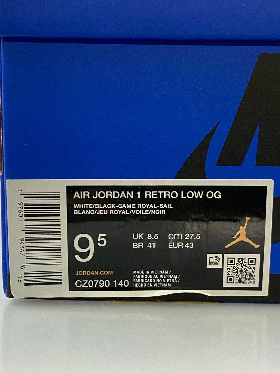 【中古品】【メンズ】 NIKE ナイキ CZ0790-140 AIR JORDAN 1 RETRO LOW OG GAME ROYAL 靴 シューズ スニーカー 160-250921-AS-24-min サイズ：27.5cm カラー：WHITE/BLACK-GAME ROYAL-SAIL 万代Net店