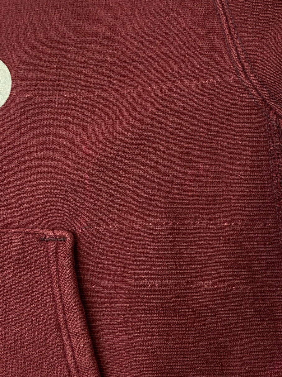 【現状渡し品】【メンズ】 Champion チャンピオン 70S 青単色タグ 3段 カプセルプリント REVERSE WEAVE FORDHAM HOODIE リバースウィーブ フーディ メンズ トップス パーカー 146-250922-em-30-min サイズ：M カラー：ダークレッド 万代Net店