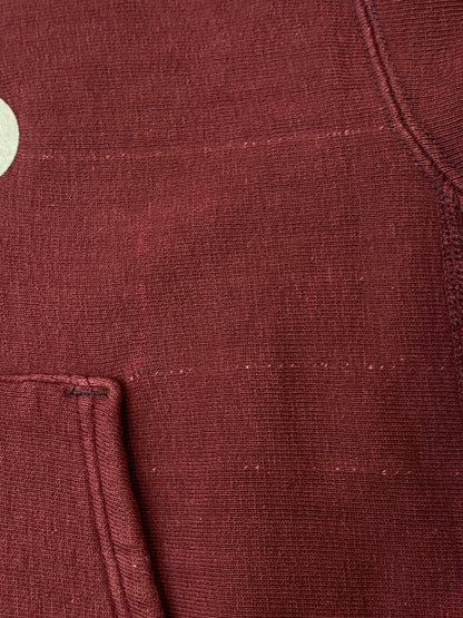 【現状渡し品】【メンズ】 Champion チャンピオン 70S 青単色タグ 3段 カプセルプリント REVERSE WEAVE FORDHAM HOODIE リバースウィーブ フーディ メンズ トップス パーカー 146-250922-em-30-min サイズ：M カラー：ダークレッド 万代Net店