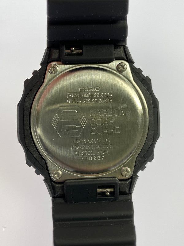 【中古美品】【レディース】 CASIO カシオ G-SHOCK ANALOG-DIGITAL WOMEN GMA-S2100GA-1AJF ジーショック アナデジ クオーツ 腕時計 196-250925-kk-39-min カラー：ブラック 万代Net店