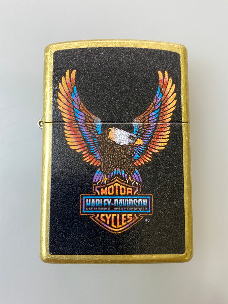 【中古美品】【メンズ】 ZIPPO ジッポ HD-46678 HARLEY-DAVIDSON ハーレーダビッドソン 喫煙グッズ オイルライター 206-250921-AS-19-min カラー：ブラック/ゴールド 万代Net店