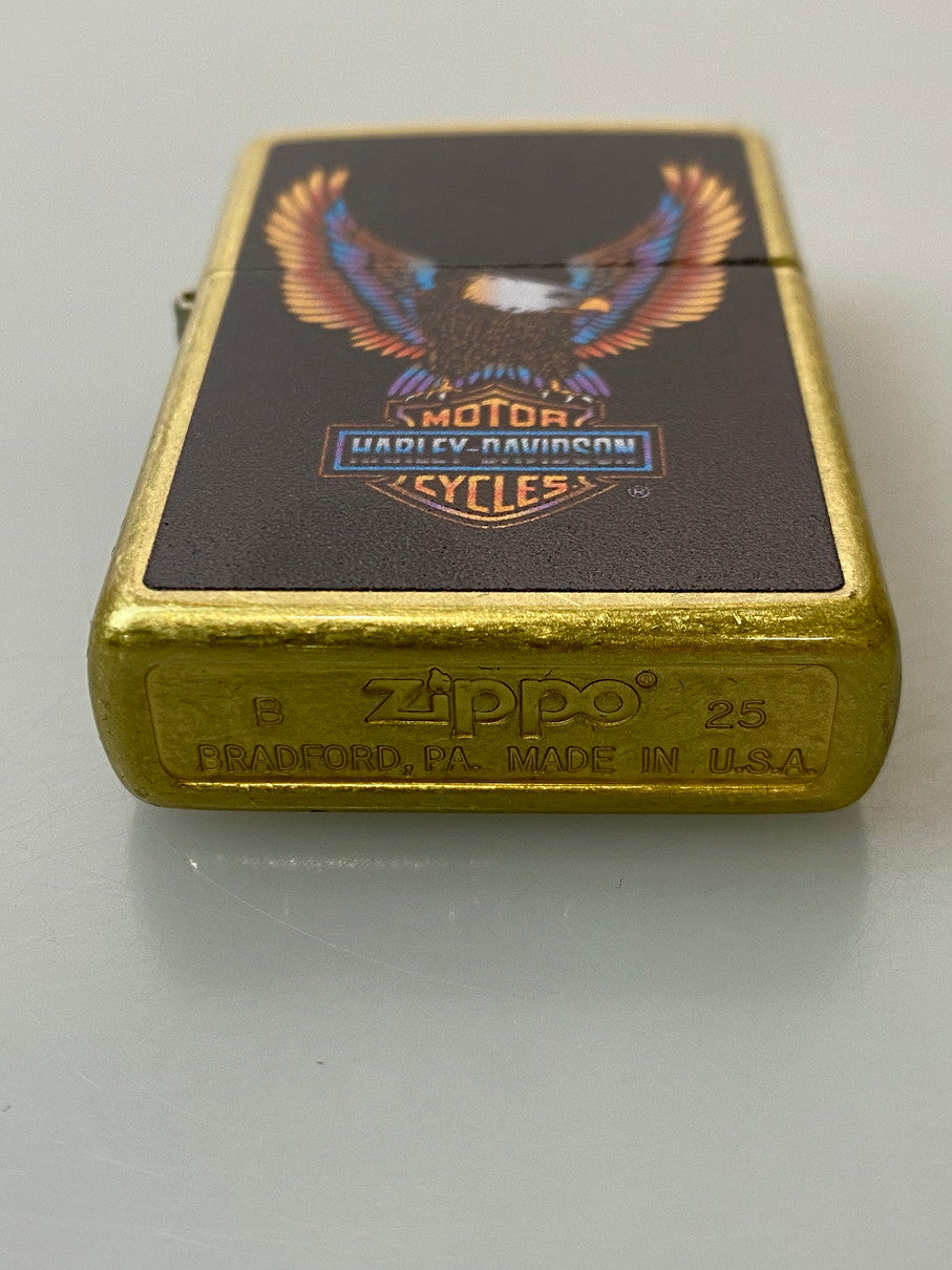 【中古美品】【メンズ】 ZIPPO ジッポ HD-46678 HARLEY-DAVIDSON ハーレーダビッドソン 喫煙グッズ オイルライター 206-250921-AS-19-min カラー：ブラック/ゴールド 万代Net店