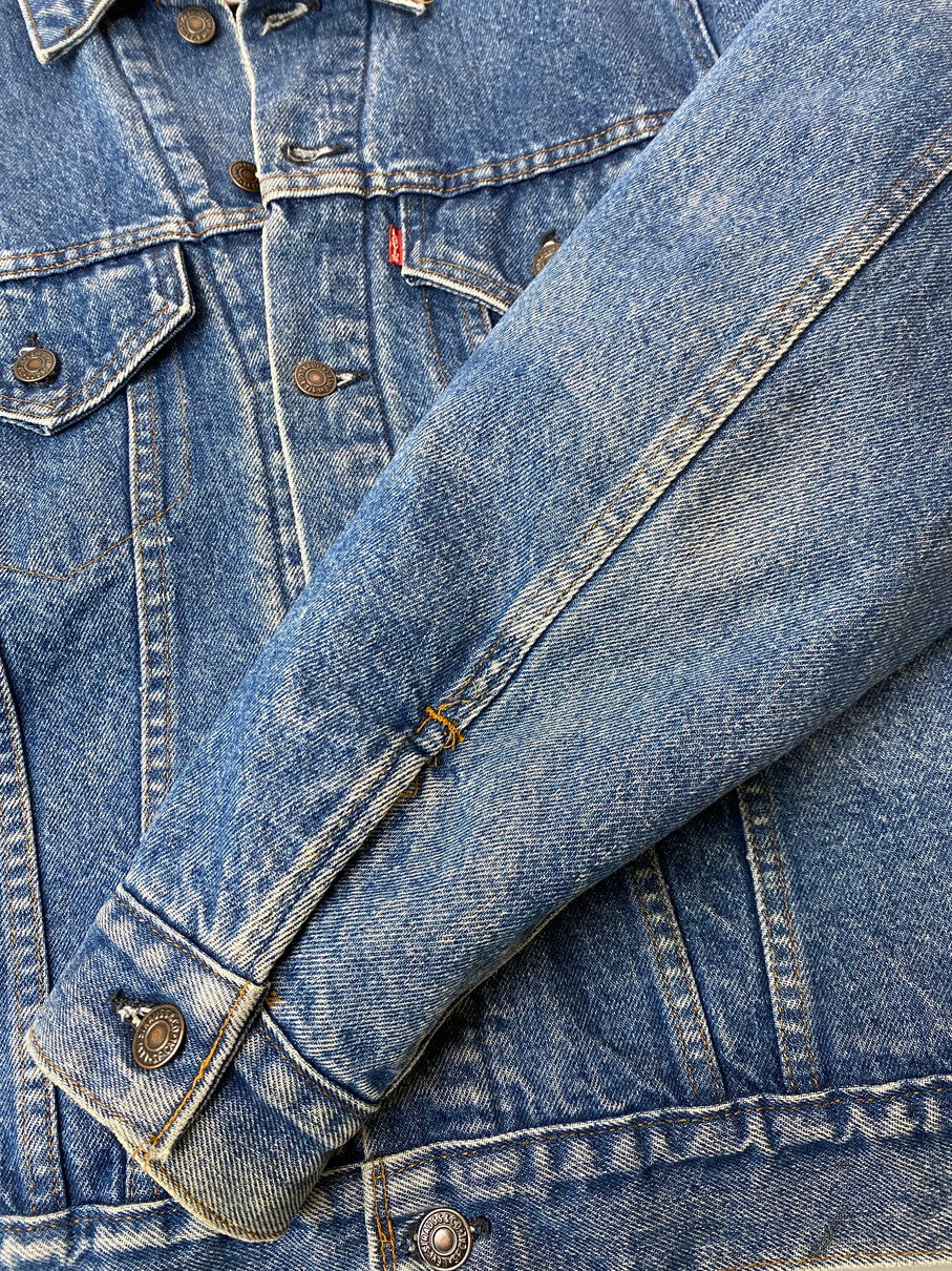 【現状渡し品】【メンズ】 Levi's リーバイス 70S 70505-0317 ボタン裏刻印 52 SMALL e BLANKET DENIM JACKET スモールe ブランケット デニム ジャケット メンズ アウター Gジャン 146-250922-em-34-min カラー：インディゴブルー 万代Net店