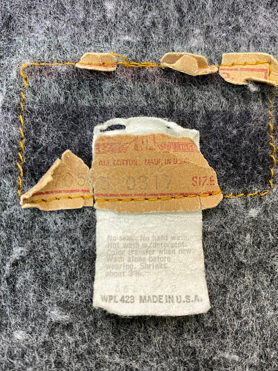 【現状渡し品】【メンズ】 Levi's リーバイス 70S 70505-0317 ボタン裏刻印 52 SMALL e BLANKET DENIM JACKET スモールe ブランケット デニム ジャケット メンズ アウター Gジャン 146-250922-em-34-min カラー：インディゴブルー 万代Net店