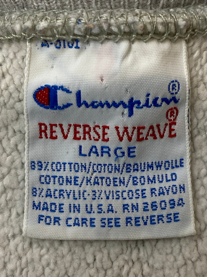 【現状渡し品】【メンズ】 Champion チャンピオン 90S 刺繍タグ REVERSE WEAVE VIRGINIA LAW SWEAT 90年代 リバースウィーブ スウェット トレーナー メンズ トップス 146-250922-em-31-min サイズ：L カラー：グレー 万代Net店