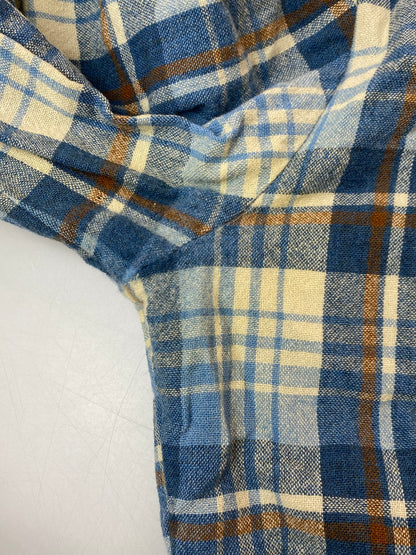 【現状渡し品】【メンズ】 PENDLETON ペンドルトン 70S プルオーバー チェック シャツ 70年代 ハーフボタン メンズ トップス 146-250922-em-35-min サイズ：M カラー：ブルー系（チェック柄） 万代Net店