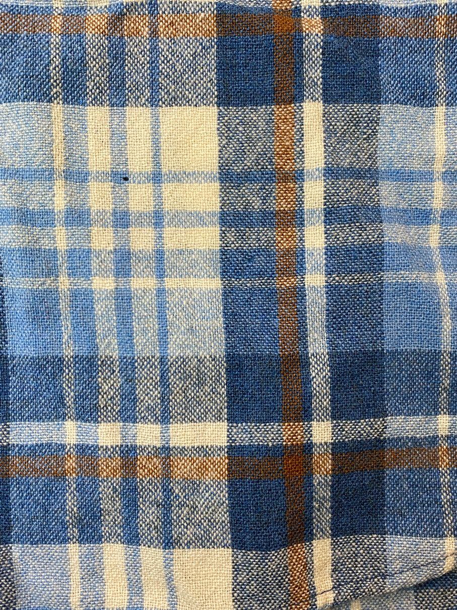 【現状渡し品】【メンズ】 PENDLETON ペンドルトン 70S プルオーバー チェック シャツ 70年代 ハーフボタン メンズ トップス 146-250922-em-35-min サイズ：M カラー：ブルー系（チェック柄） 万代Net店