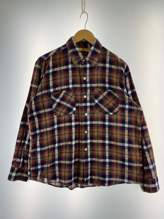 【中古品】【メンズ】 RUGGED COTTON LS CHECK SHIRT ラギット コットン 長袖 チェック シャツ メンズトップス 146-251228-em-15-min サイズ：L カラー：ブラウン系 万代Net店