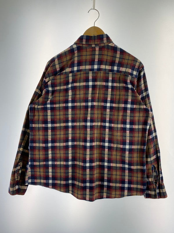 【中古品】【メンズ】 RUGGED COTTON LS CHECK SHIRT ラギット コットン 長袖 チェック シャツ メンズトップス 146-251228-em-15-min サイズ：L カラー：ブラウン系 万代Net店