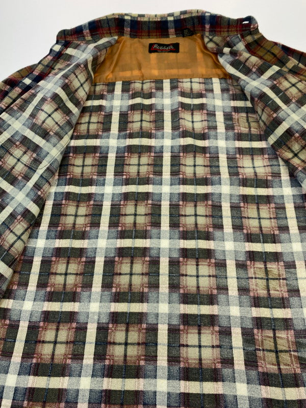 【中古品】【メンズ】 RUGGED COTTON LS CHECK SHIRT ラギット コットン 長袖 チェック シャツ メンズトップス 146-251228-em-15-min サイズ：L カラー：ブラウン系 万代Net店