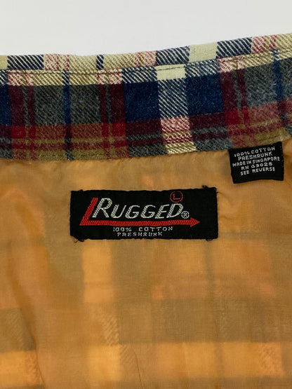 【中古品】【メンズ】 RUGGED COTTON LS CHECK SHIRT ラギット コットン 長袖 チェック シャツ メンズトップス 146-251228-em-15-min サイズ：L カラー：ブラウン系 万代Net店