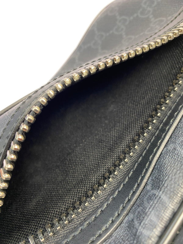 【中古品】【メンズ/レディース】 GUCCI グッチ 474293 GGスプリーム ウエストバッグ 180-250927-ks-09-min カラー：ブラック/グレー系 万代Net店