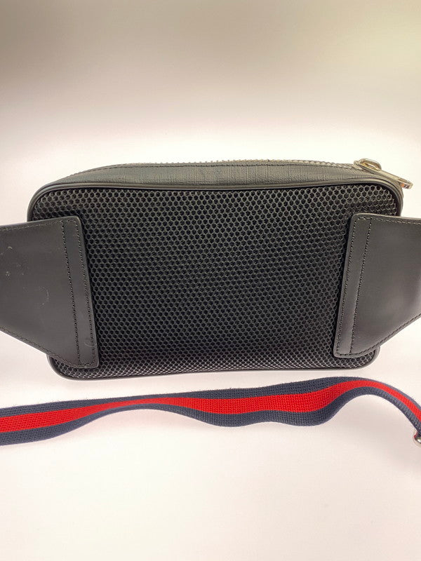 【中古品】【メンズ/レディース】 GUCCI グッチ 474293 GGスプリーム ウエストバッグ 180-250927-ks-09-min カラー：ブラック/グレー系 万代Net店