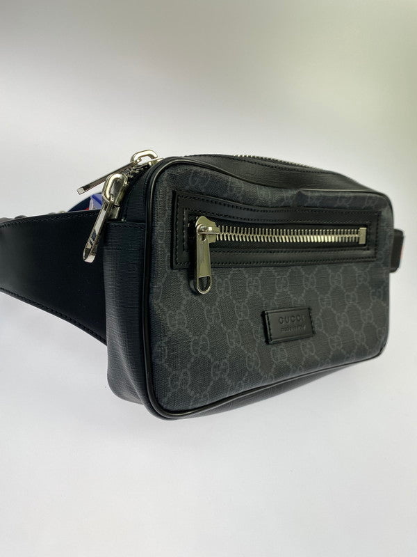 【中古品】【メンズ/レディース】 GUCCI グッチ 474293 GGスプリーム ウエストバッグ 180-250927-ks-09-min カラー：ブラック/グレー系 万代Net店