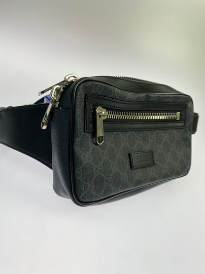 【中古品】【メンズ/レディース】 GUCCI グッチ 474293 GGスプリーム ウエストバッグ 180-250927-ks-09-min カラー：ブラック/グレー系 万代Net店