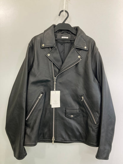 【中古品】【メンズ】 BEAUTY&YOUTH UNITED ARROWS ビューティ&ユース ユナイテッドアローズ ラム レザー ダブル ライダース ジャケット 1225-199-0027 メンズ アウター 羊革 147-250922-em-14-min サイズ：L カラー：ブラック 万代Net店