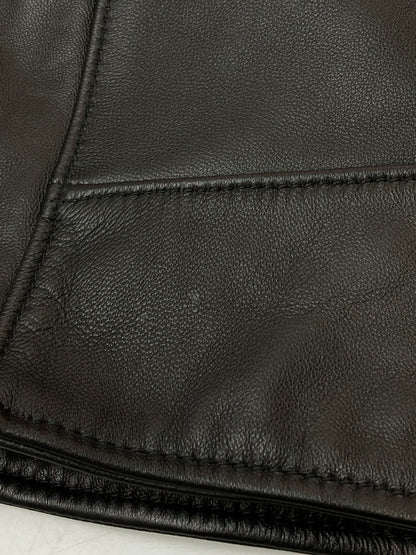 【中古品】【メンズ】 BEAUTY&YOUTH UNITED ARROWS ビューティ&ユース ユナイテッドアローズ ラム レザー ダブル ライダース ジャケット 1225-199-0027 メンズ アウター 羊革 147-250922-em-14-min サイズ：L カラー：ブラック 万代Net店