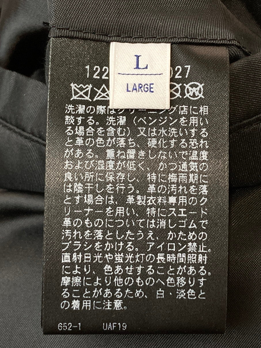 【中古品】【メンズ】 BEAUTY&YOUTH UNITED ARROWS ビューティ&ユース ユナイテッドアローズ ラム レザー ダブル ライダース ジャケット 1225-199-0027 メンズ アウター 羊革 147-250922-em-14-min サイズ：L カラー：ブラック 万代Net店