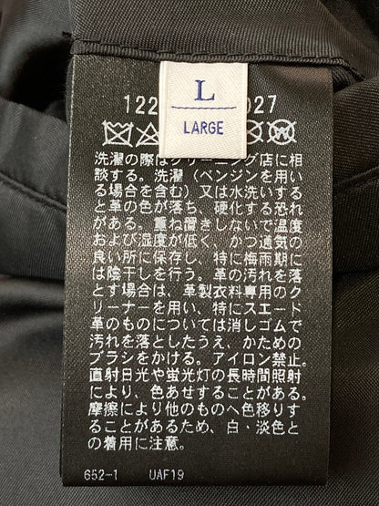 【中古品】【メンズ】 BEAUTY&YOUTH UNITED ARROWS ビューティ&ユース ユナイテッドアローズ ラム レザー ダブル ライダース ジャケット 1225-199-0027 メンズ アウター 羊革 147-250922-em-14-min サイズ：L カラー：ブラック 万代Net店