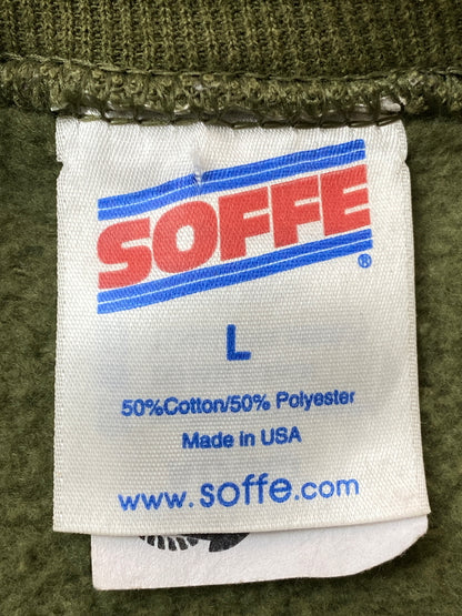 【中古品】【メンズ】 SOFFE ソフィー U.S.MARINE CORPS SWEAT SHIRT スウェットシャツ トレーナー USA製 トップス 146-260715-yn-14-min サイズ：L カラー：オリーブ 万代Net店