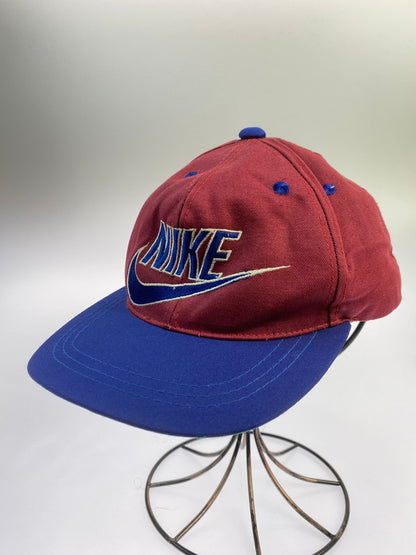 【中古品】【メンズ/レディース】 NIKE ナイキ 90S SNAPBACK CAP スナップバック キャップ 帽子 185-250927-ks-02-min カラー：バーガンディ×ブルー 万代Net店