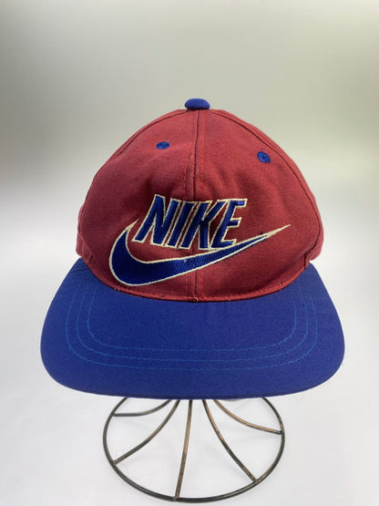 【中古品】【メンズ/レディース】 NIKE ナイキ 90S SNAPBACK CAP スナップバック キャップ 帽子 185-250927-ks-02-min カラー：バーガンディ×ブルー 万代Net店