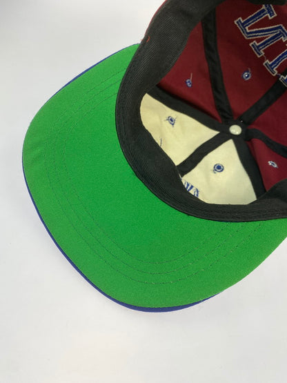 【中古品】【メンズ/レディース】 NIKE ナイキ 90S SNAPBACK CAP スナップバック キャップ 帽子 185-250927-ks-02-min カラー：バーガンディ×ブルー 万代Net店