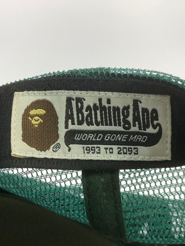 【中古品】【メンズ/レディース】 A BATHING APE アベイシングエイプ BAPE LOGO MESH CAP メッシュ キャップ 帽子 185-250927-ks-03-min カラー：グリーン 万代Net店