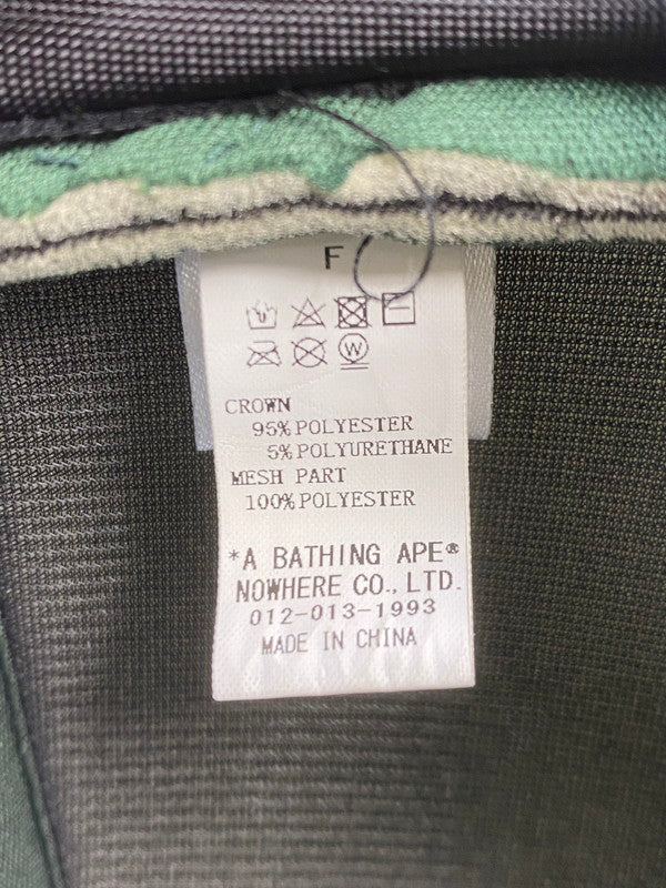 【中古品】【メンズ/レディース】 A BATHING APE アベイシングエイプ BAPE LOGO MESH CAP メッシュ キャップ 帽子 185-250927-ks-03-min カラー：グリーン 万代Net店