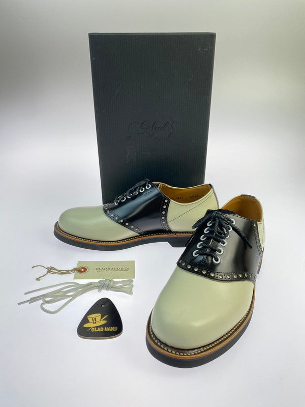 【中古美品】【メンズ】 GLADHAND & Co. グラッドハンド × REGAL リーガル 別注 コラボ GH SADDLE SHOES 606S サドルシューズ 革靴 ドレスシューズ 164-250925-kk-24-min サイズ：25 1/2 カラー：ブラック/アイボリー 万代Net店