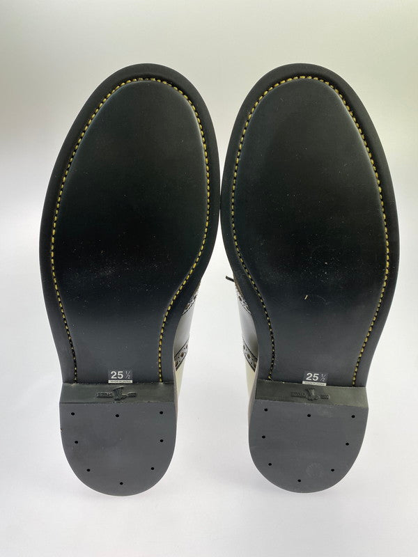 【中古美品】【メンズ】 GLADHAND & Co. グラッドハンド × REGAL リーガル 別注 コラボ GH SADDLE SHOES 606S サドルシューズ 革靴 ドレスシューズ 164-250925-kk-24-min サイズ：25 1/2 カラー：ブラック/アイボリー 万代Net店