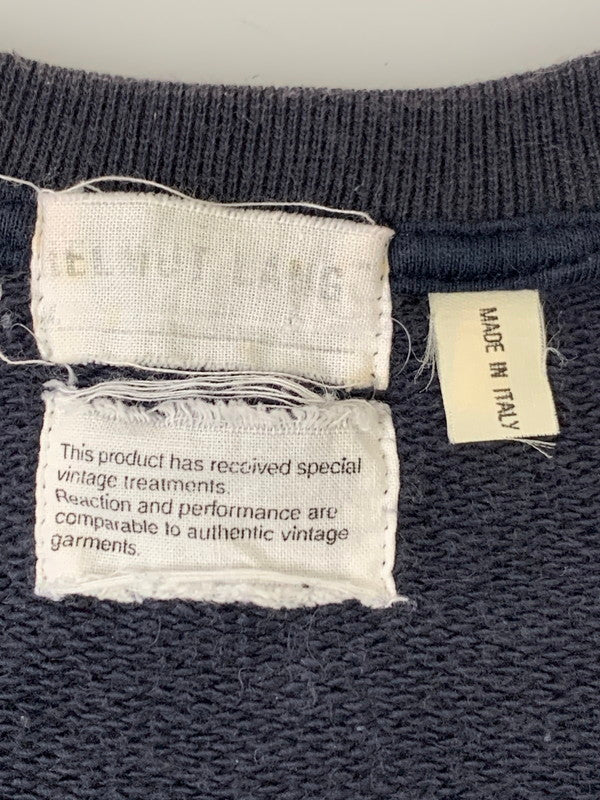【中古品】【メンズ】 HELMUT LANG ヘルムート ラング CREW SWEAT SHIRT BLACK 90S クルー スウェット シャツ 半袖 メンズ トップス 141-250926-em-32-min サイズ：M カラー：ブラック 万代Net店