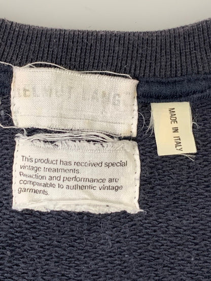 【中古品】【メンズ】 HELMUT LANG ヘルムート ラング CREW SWEAT SHIRT BLACK 90S クルー スウェット シャツ 半袖 メンズ トップス 141-250926-em-32-min サイズ：M カラー：ブラック 万代Net店