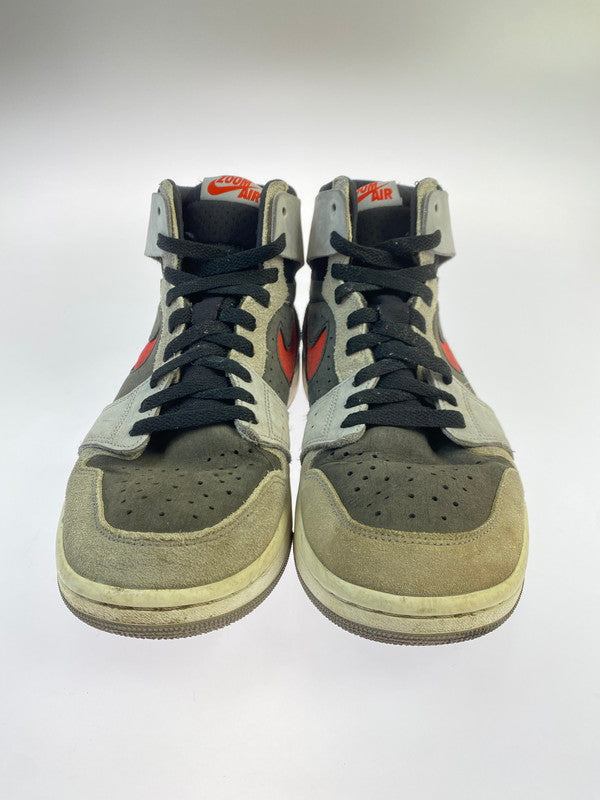 【中古品】【メンズ】 NIKE ナイキ AIR JORDAN 1 ZOOM CMFT 2 DV1307-060 エアジョーダン 1 ズーム コンフォート 2 スニーカー 靴 160-250924-kk-10-min カラー：BLACK/FIRE RED-CEMENT GREY 万代Net店