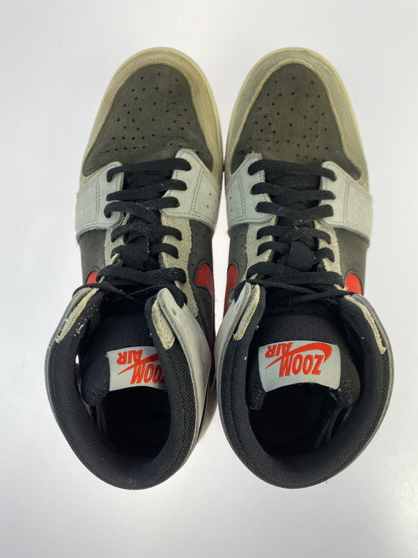 【中古品】【メンズ】 NIKE ナイキ AIR JORDAN 1 ZOOM CMFT 2 DV1307-060 エアジョーダン 1 ズーム コンフォート 2 スニーカー 靴 160-250924-kk-10-min カラー：BLACK/FIRE RED-CEMENT GREY 万代Net店