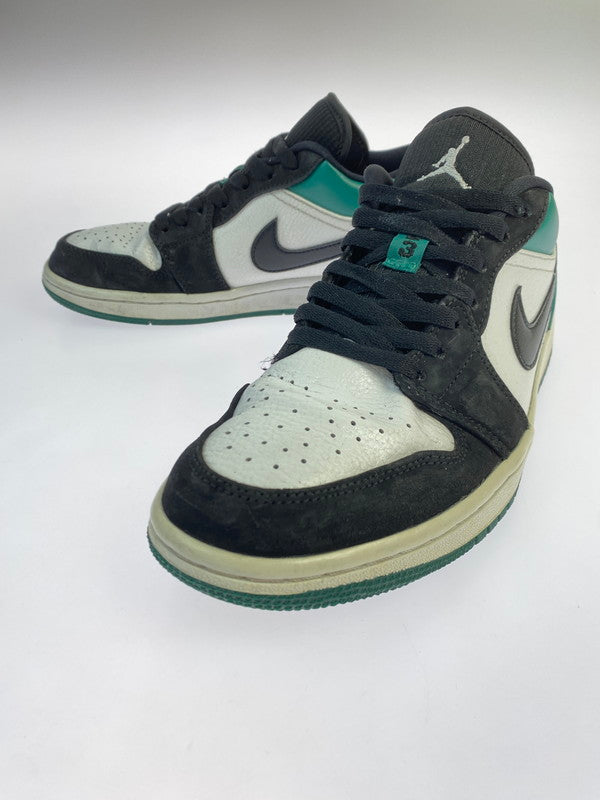【中古品】【メンズ】 NIKE ナイキ AIR JORDAN 1 LOW 553558-113 エアジョーダン 1 ロー スニーカー 靴 160-250924-kk-13-min カラー：WHITE/BLACK-MYSTIC GREEN 万代Net店