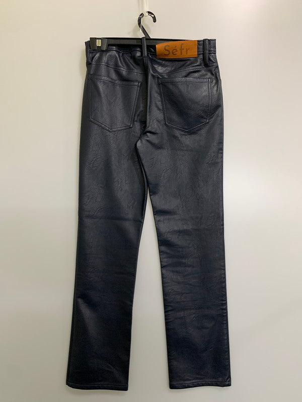 【中古品】【メンズ】 SEFR セファ FAKE LEATHER PANTS フェイク レザー パンツ ボトムス 152-260811-hu-26-min サイズ：29 カラー：ネイビー 万代Net店